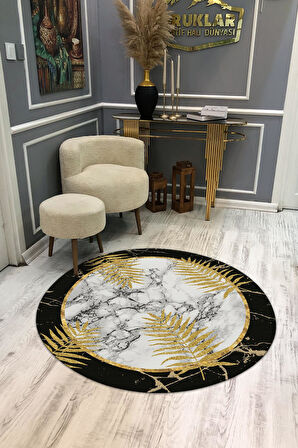 Kaymaz Taban Yıkanabilir Dijital Baskı Dekoratif Modern Desenli Dot Taban Halı MDH273