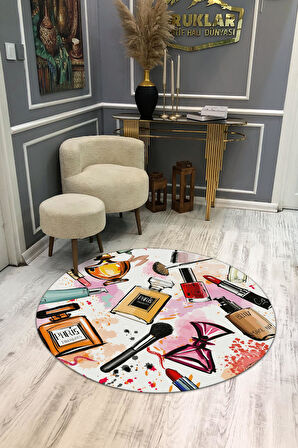 Kaymaz Taban Yıkanabilir Dijital Baskı Dekoratif Modern Desenli Dot Taban Halı MDH275