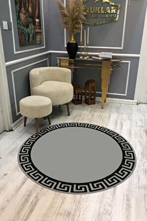 Kaymaz Taban Yıkanabilir Dijital Baskı Dekoratif Modern Desenli Dot Taban Halı MDH296
