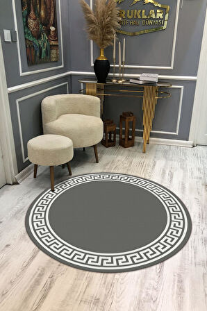 Kaymaz Taban Yıkanabilir Dijital Baskı Dekoratif Modern Desenli Dot Taban Halı MDH297