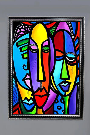 Dekoratif Modern Sanatsal Soyut Desenli Tablo 50x70 CM