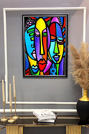 Dekoratif Modern Sanatsal Soyut Desenli Tablo 50x70 CM