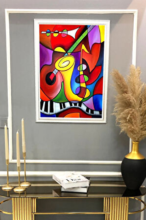 Dekoratif Modern Sanatsal Soyut Desenli Tablo 50x70 CM