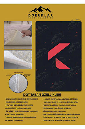 Kaymaz Taban Makinede Yıkanabilir Dijital Baskı Valorant Desenli Genç Odası Ve Çocuk Odası Halısı Dot Taban Halı