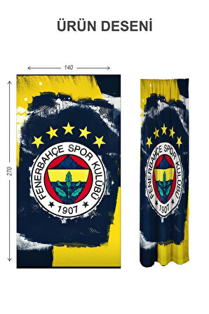 Dijital Baskı Yıkanabilir Modern Desenli 2 Kanat Bebek ve Çocuk Odası Fon Perdesi