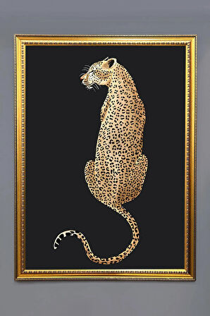 Dekoratif Modern Desenli Çerçeveli Tablo Duvar Tablosu 50x70cm