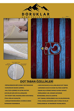 Kaymaz Taban Makinede Yıkanabilir Dijital Baskı Modern Desenli Genç Odası Ve Çocuk Odası Halısı Dot Taban Halı