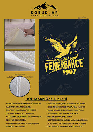 Kaymaz Taban Makinede Yıkanabilir Dijital Baskı Modern Desenli Genç Odası Ve Çocuk Odası Halısı Dot Taban Halı