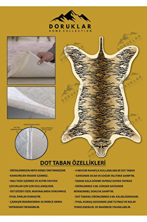 Kaymaz Taban Yıkanabilir Dijital Baskı Dekoratif Modern Desenli Elegance Serisi Lazer Kesim Dot Taban Halı ELG46