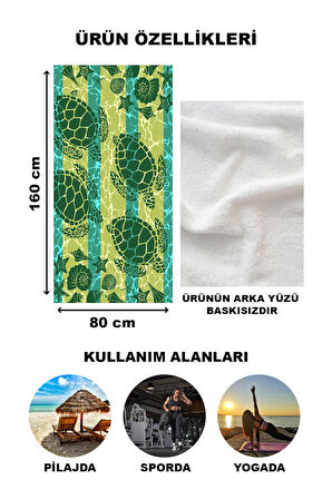 Karetta Karetta Desenli Plaj Deniz Havlusu Peştemal 80x160 CM NRM12