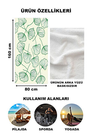 Modern Desenli Plaj Deniz Havlusu Peştemal 80x160 CM Aqua41