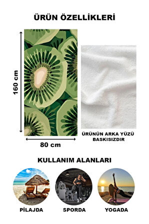 Modern Desenli Plaj Deniz Havlusu Peştemal 80x160 CM Aqua47