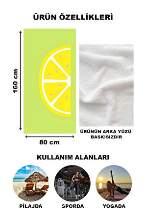Modern Desenli Plaj Deniz Havlusu Peştemal 80x160 CM Aqua55