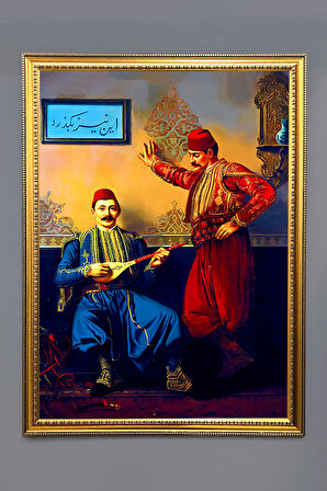 Oryantalist Desenli Çerçeveli Tablo Duvar Tablosu 50x70cm ORYNTL09