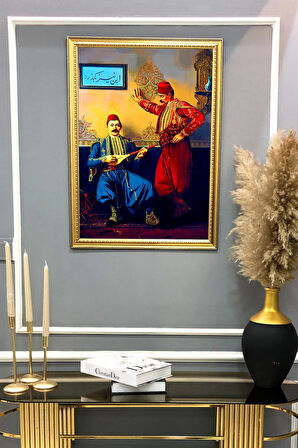 Oryantalist Desenli Çerçeveli Tablo Duvar Tablosu 50x70cm ORYNTL09