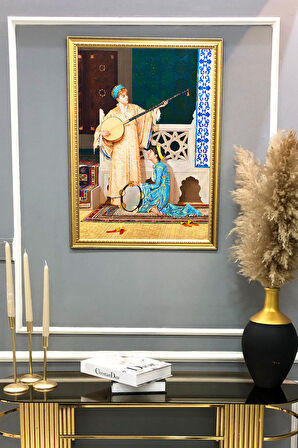 Oryantalist Desenli Çerçeveli Tablo Duvar Tablosu 50x70cm ORYNTL14