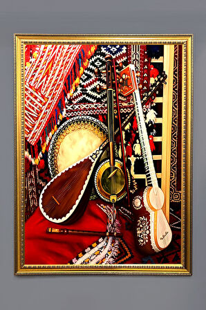 Oryantalist Desenli Çerçeveli Tablo Duvar Tablosu 50x70cm ORYNTL16