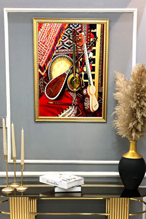 Oryantalist Desenli Çerçeveli Tablo Duvar Tablosu 50x70cm ORYNTL16