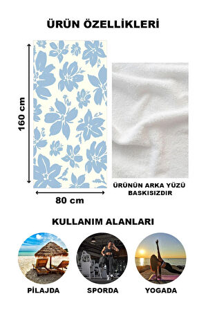 Modern Desenli Plaj Deniz Havlusu Peştemal 80x160 CM OPT10