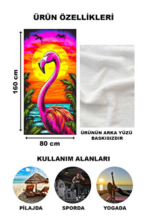 Modern Desenli Plaj Deniz Havlusu Peştemal 80x160 CM OPT18