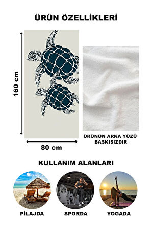 Modern Desenli Plaj Deniz Havlusu Peştemal 80x160 CM OPT21