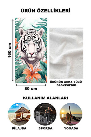 Modern Desenli Plaj Deniz Havlusu Peştemal 80x160 CM OPT24