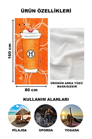 Dekoratif Modern Desenli Plaj Deniz Havlusu Peştamal 80x160 CM LUX19