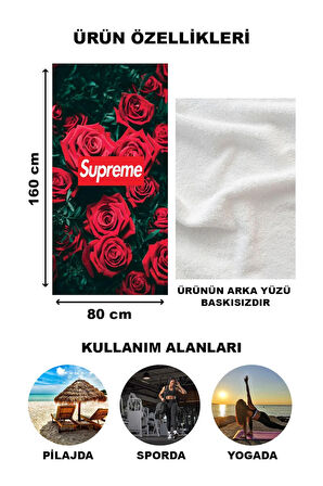 Dekoratif Modern Desenli Plaj Deniz Havlusu Peştamal 80x160 CM LUX28