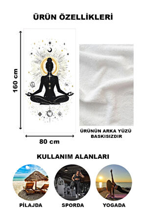 Dekoratif Modern Desenli Plaj Deniz Havlusu Peştamal 80x160 CM FI002
