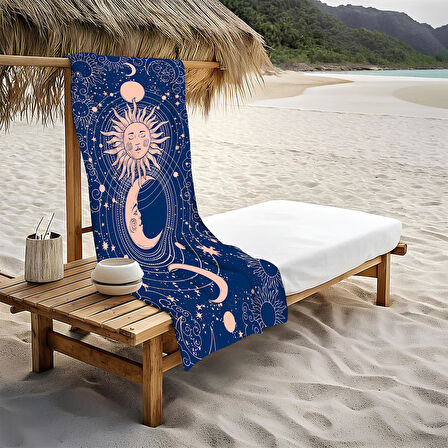 Dekoratif Modern Desenli Plaj Deniz Havlusu Peştamal 80x160 CM FI007