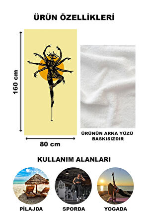 Dekoratif Modern Desenli Plaj Deniz Havlusu Peştamal 80x160 CM FI011