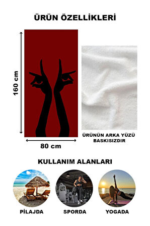 Dekoratif Modern Desenli Plaj Deniz Havlusu Peştamal 80x160 CM FI012
