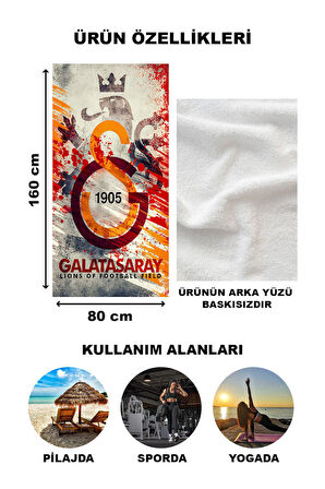 Dekoratif Modern Desenli Plaj Deniz Havlusu Peştamal 80x160 CM TRF03
