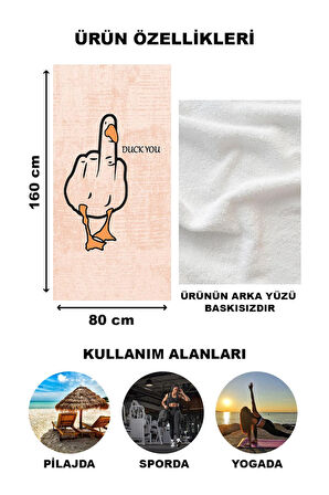 Dekoratif Modern Desenli Plaj Deniz Havlusu Peştamal 80x160 CM TRL02