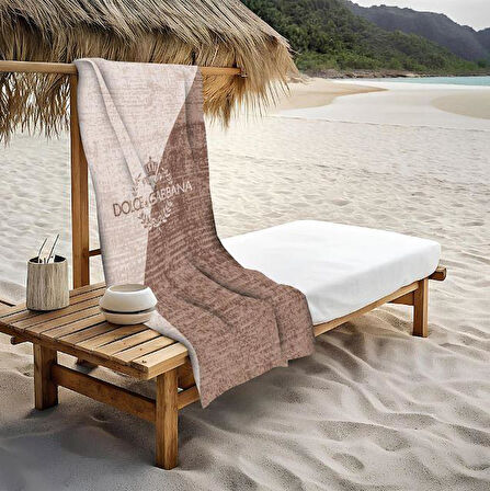 Dekoratif Modern Desenli Plaj Deniz Havlusu Peştamal 80x160 CM LUX51