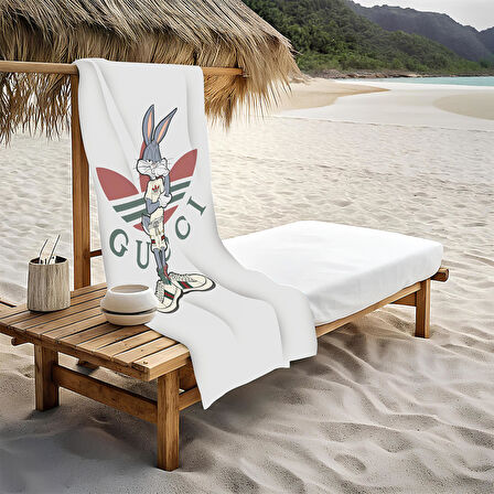 Dekoratif Modern Desenli Plaj Deniz Havlusu Peştamal 80x160 CM LUX59