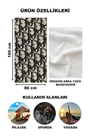 Dekoratif Modern Desenli Plaj Deniz Havlusu Peştamal 80x160 CM LUX63