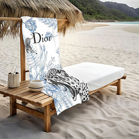 Dekoratif Modern Desenli Plaj Deniz Havlusu Peştamal 80x160 CM LUX66