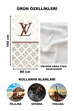 Dekoratif Modern Desenli Plaj Deniz Havlusu Peştamal 80x160 CM LUX67