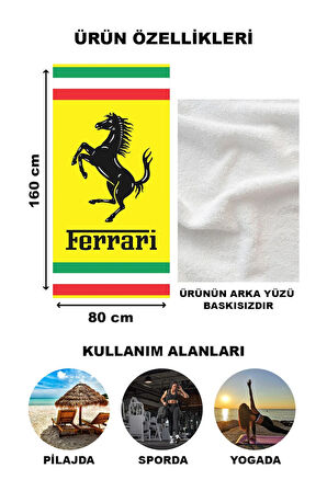 Dekoratif Modern Desenli Plaj Deniz Havlusu Peştamal 80x160 CM PSM02