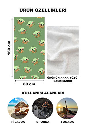 Dekoratif Modern Desenli Plaj Deniz Havlusu Peştamal 80x160 CM PSM07