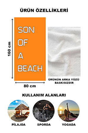 Dekoratif Modern Desenli Plaj Deniz Havlusu Peştamal 80x160 CM PSM08