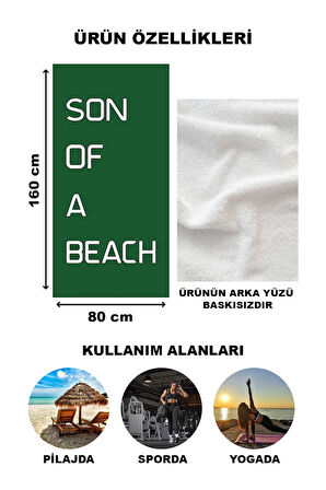 Dekoratif Modern Desenli Plaj Deniz Havlusu Peştamal 80x160 CM PSM09