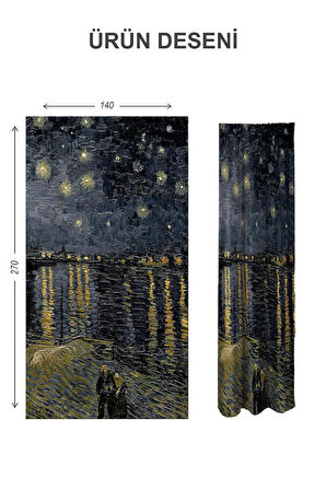Blackout Karartma Yüksek Kalite Modern Desenli 2 Kanat Fon Perde 140 x 270 Nes Serisi Nes15