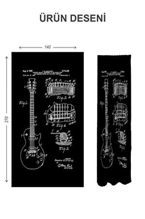 Blackout Karartma Yüksek Kalite Modern Desenli 2 Kanat Fon Perde 140 x 270 Nes Serisi Nes19