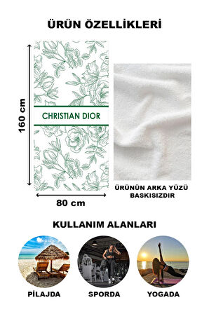 Dekoratif Modern Desenli Plaj Deniz Havlusu Peştamal 80x160 CM LUX68