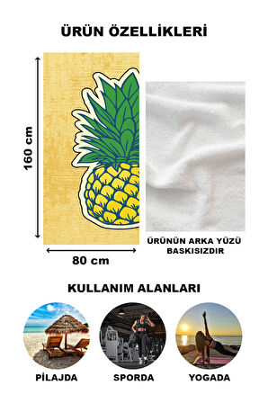 Dekoratif Modern Desenli Plaj Deniz Havlusu Peştamal 80x160 CM NRM19