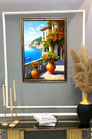 Doğa ve Manzara Desenli Çerçeveli Duvar Tablosu 50x70cm SERENE17