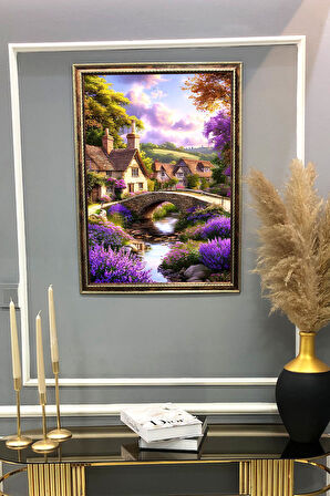 Doğa ve Manzara Desenli Çerçeveli Duvar Tablosu 50x70cm SERENE18