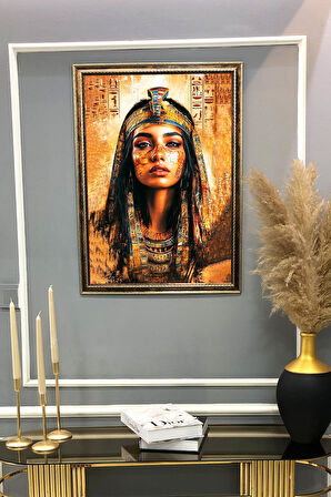 Antik Mısır Desenli Çerçeveli Duvar Tablosu 50x70cm MISIR18